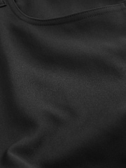 Black Jean Style Machine Washable Plain Front Smart Trousers - Image 3 of 4