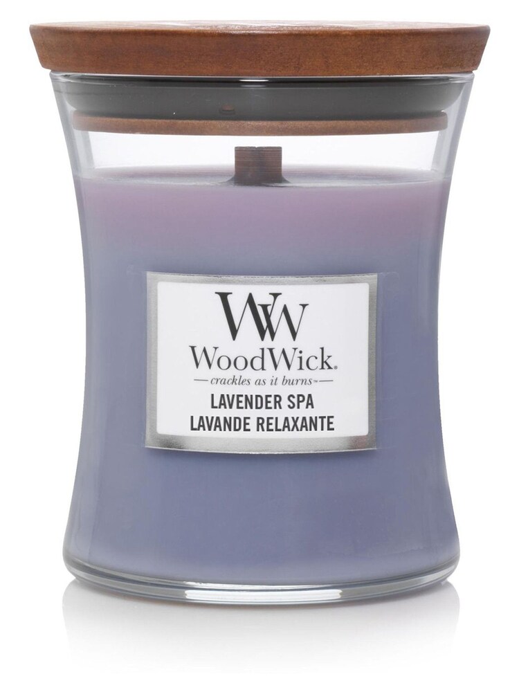 Woodwick Purple Medium Hourglass Spa Candle - Image 2 of 2