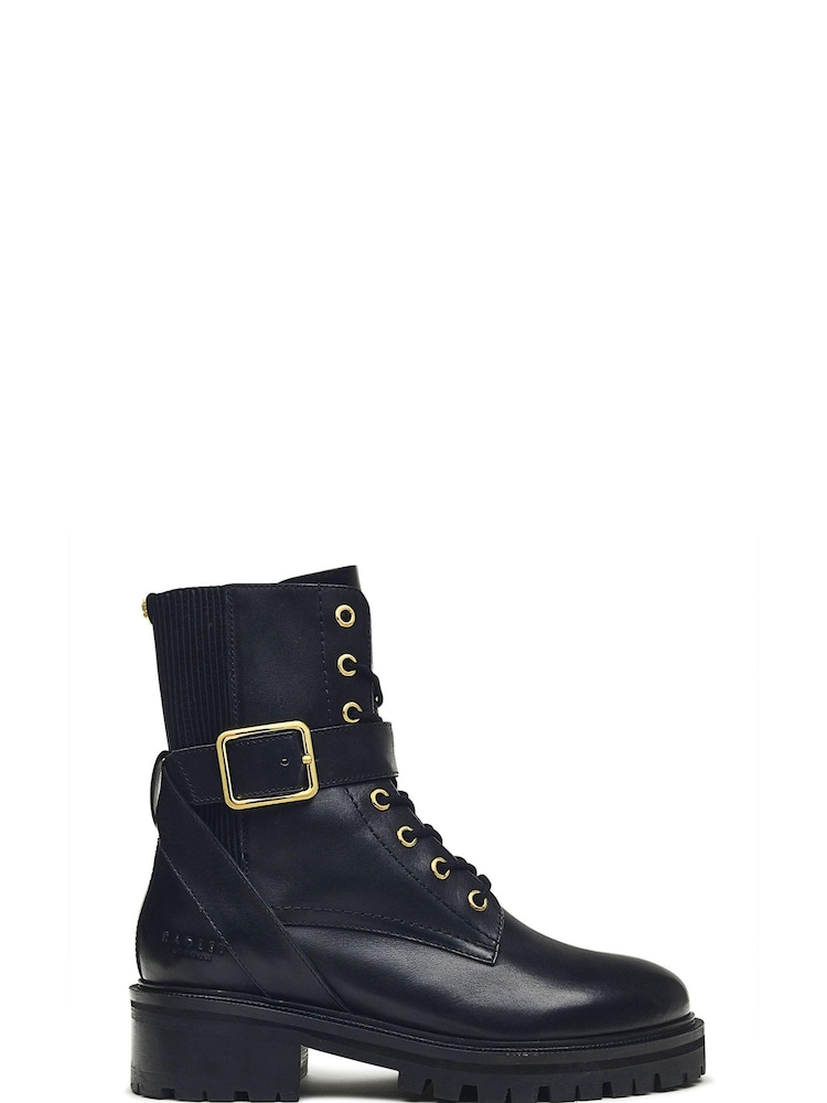 Radley London Guards Parade Black Military Boots - Image 1 of 3