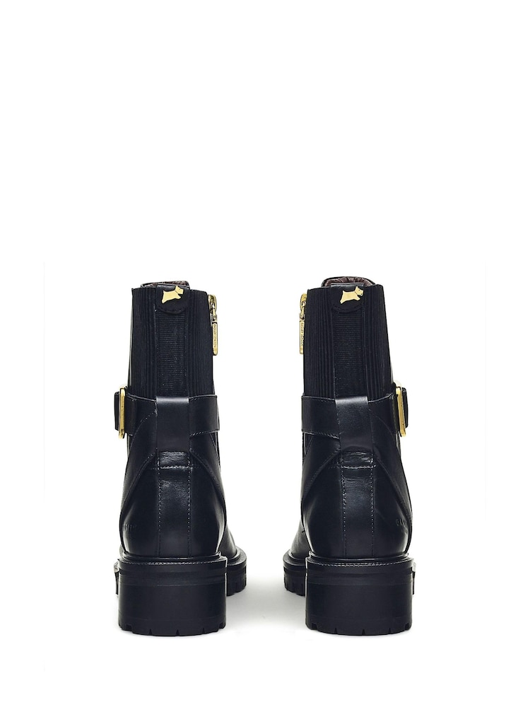 Radley London Guards Parade Black Military Boots - Image 2 of 3