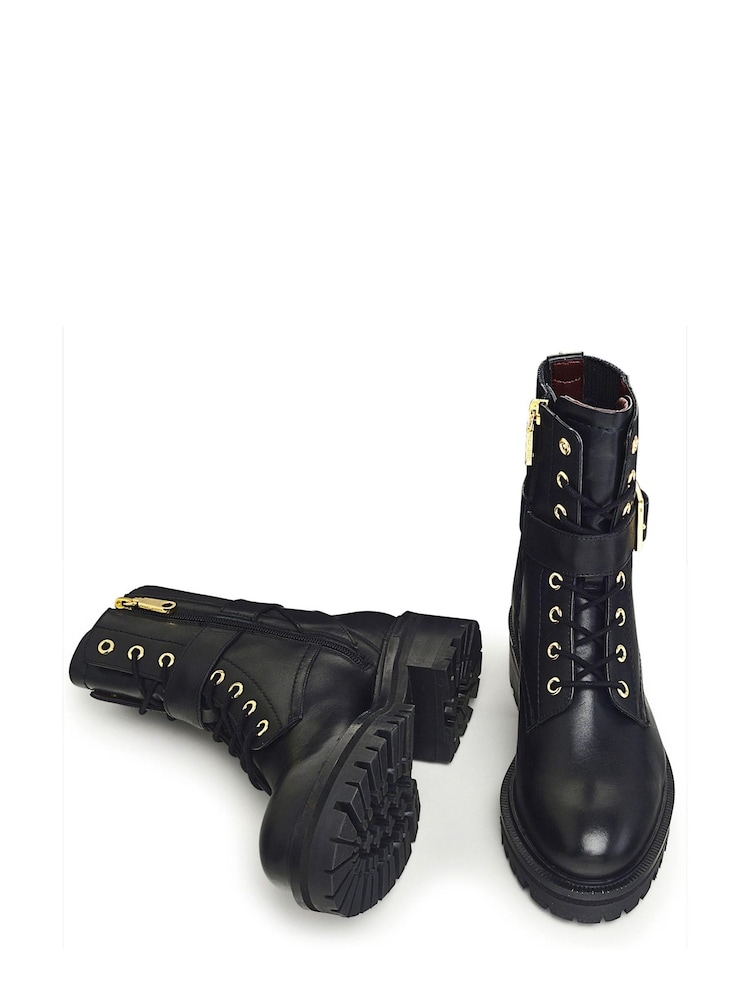 Radley London Guards Parade Black Military Boots - Image 3 of 3