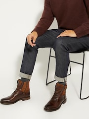 Dune London Brown Call Casual Buckle Detail Ankle Boots - Image 1 of 5
