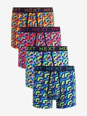 Blue Neon Geometric A-Front Boxers - Image 1 of 7