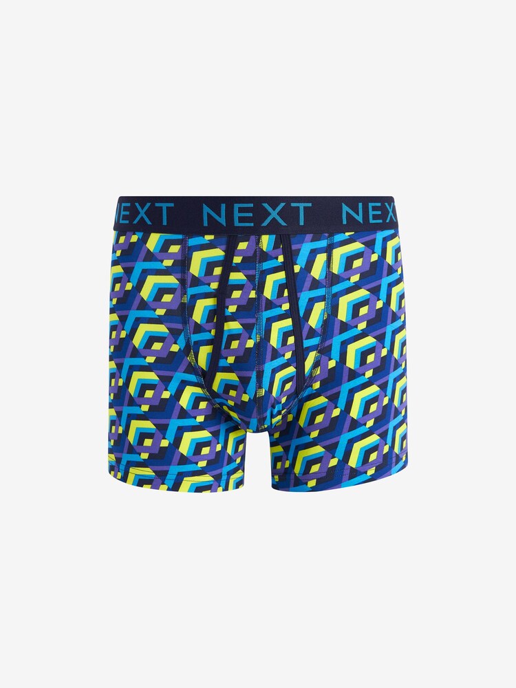 Blue Neon Geometric A-Front Boxers - Image 2 of 7