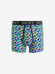 Blue Neon Geometric A-Front Boxers - Image 3 of 7