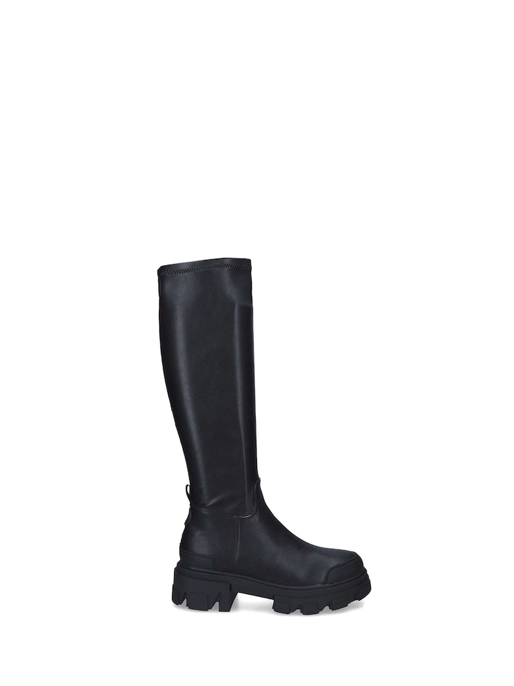 Kurt Geiger London Trekker Sock Knee Black Boots - Image 2 of 5