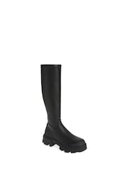 Kurt Geiger London Trekker Sock Knee Black Boots - Image 4 of 5