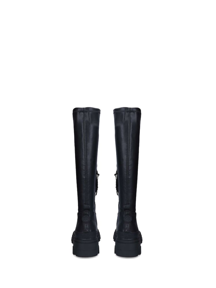 Kurt Geiger London Trekker Sock Knee Black Boots - Image 5 of 5