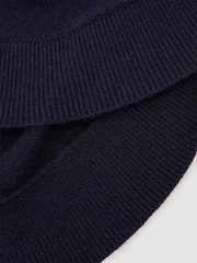 Reiss Navy River Wool-Blend Funnel-Neck Jumper with Cashmere - Image 8 of 8