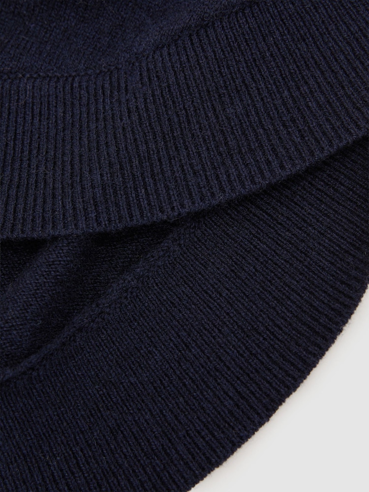 Reiss Navy River Wool-Blend Funnel-Neck Jumper with Cashmere - Image 8 of 8 Reiss Navy River Wool-Blend Funnel-Neck Jumper with Cashmere - Image 8 of 8