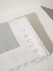 Truly Grey/Cream Recycled Cotton Blanket - Image 3 of 3
