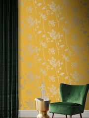 Graham & Brown Yellow Anthriscus Summer 10M Wallpaper - Image 1 of 3