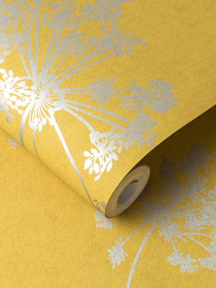Graham & Brown Yellow Anthriscus Summer 10M Wallpaper - Image 3 of 3