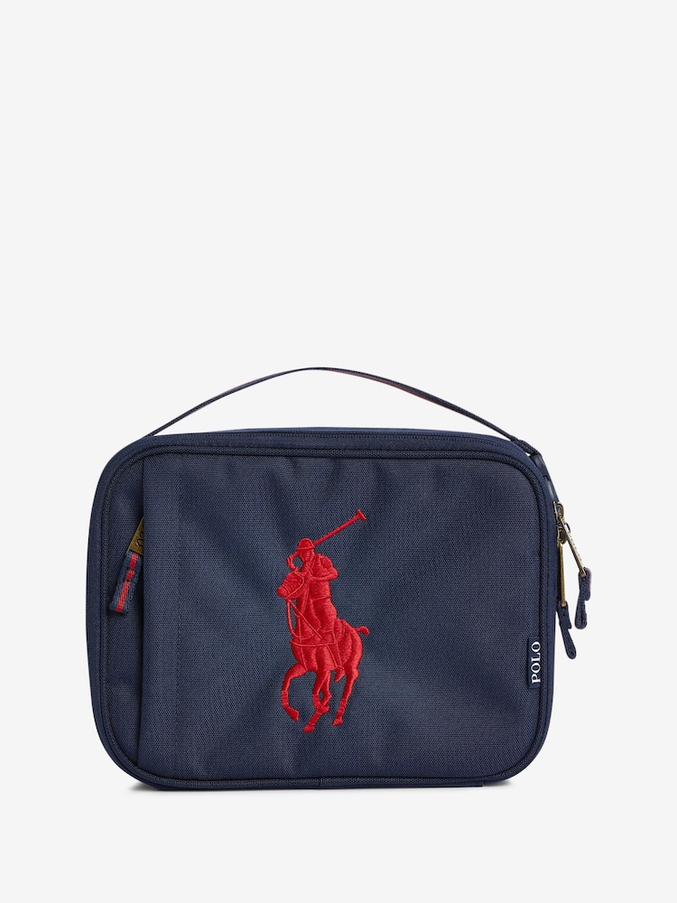 Polo Ralph Lauren Navy Blue Large Pony Logo Lunch Box Bag - Image 1 of 5