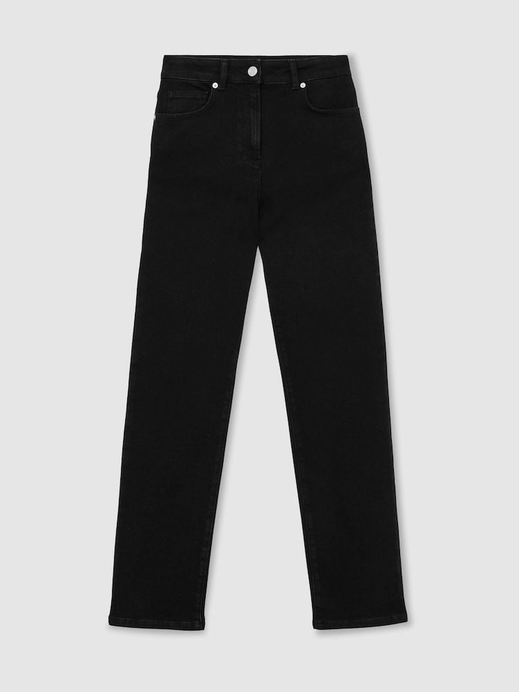 Reiss Black Isabel Slim-Leg Mid-Rise Jeans - Image 2 of 6