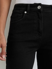 Reiss Black Isabel Slim-Leg Mid-Rise Jeans - Image 4 of 6