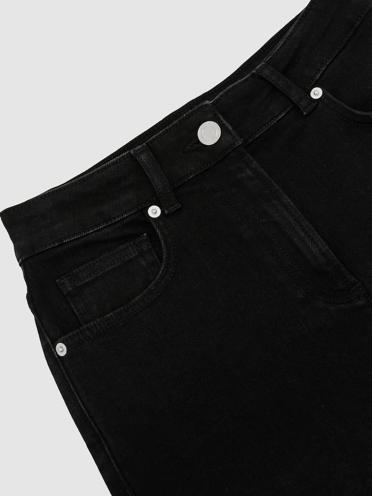 Reiss Black Isabel Slim-Leg Mid-Rise Jeans - Image 6 of 6