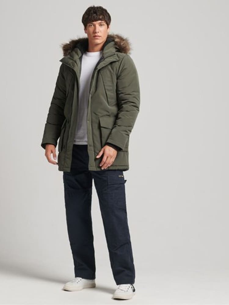 Superdry Surplus Goods Olive Vintage Everest Parka Coat - Image 1 of 7