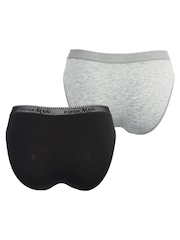 Pour Moi Black Brazilian Modal and Mesh Knickers 2 Pack - Image 2 of 5