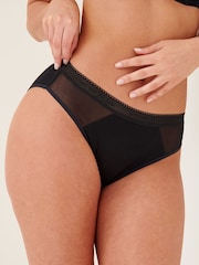 Pour Moi Black Brazilian Modal and Mesh Knickers 2 Pack - Image 3 of 5