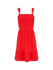 Pour Moi Red Lena Pique Jersey Dress - Image 4 of 5