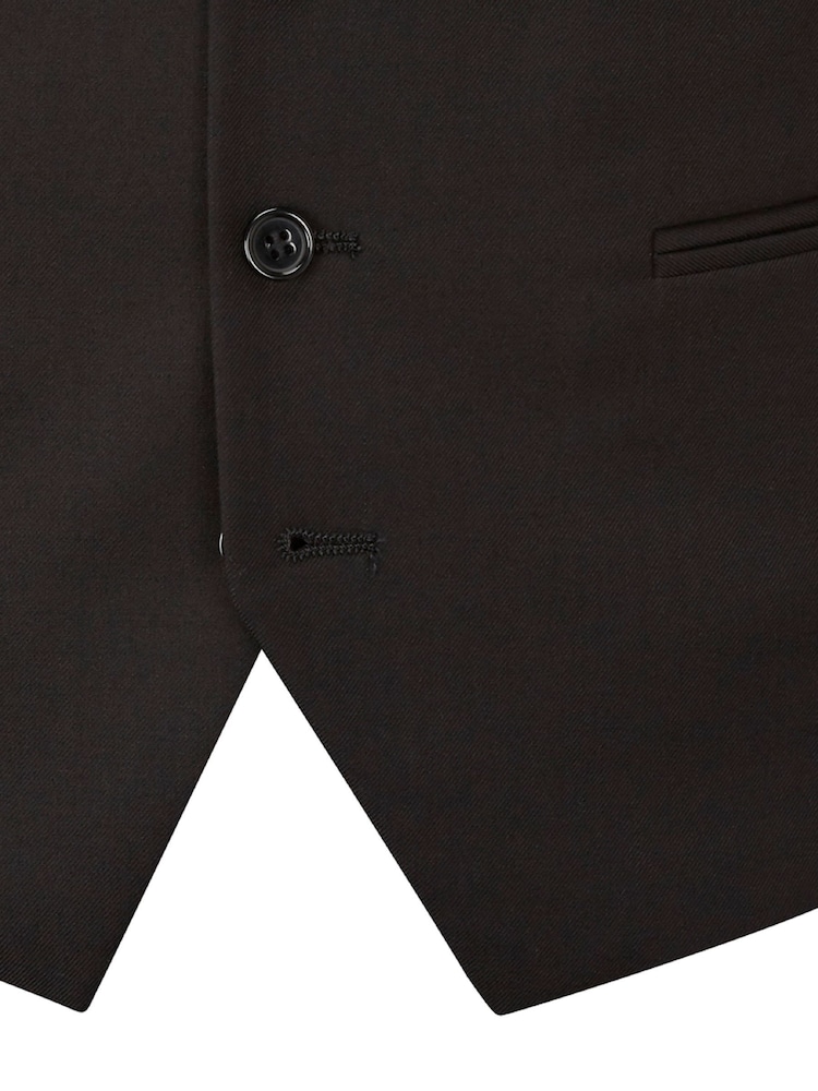Skopes Black Madrid Regular Fit Suit Waistcoat - Image 5 of 5