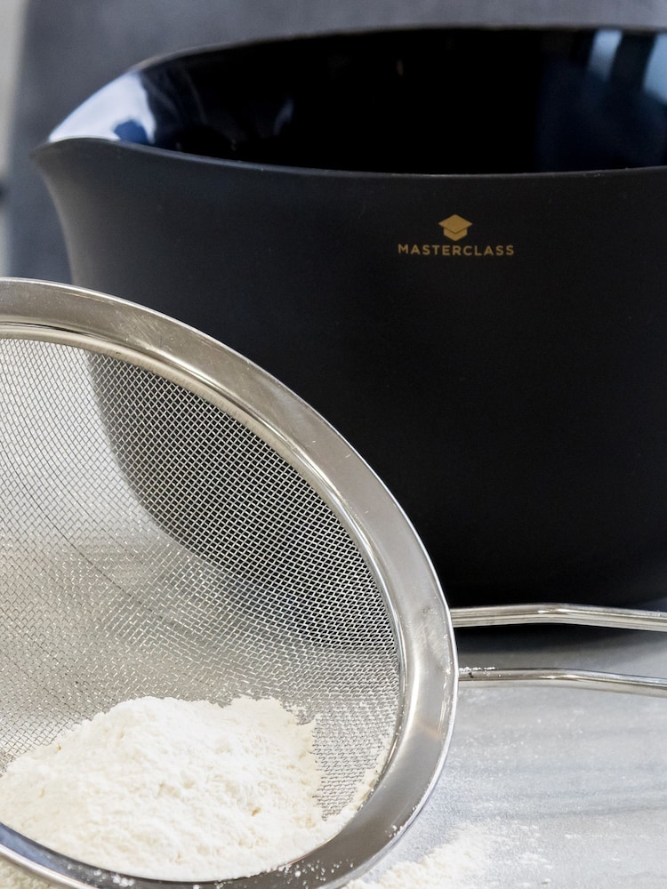 Masterclass Silver Stainless Steel 18cm Fine Mesh Sieve - Image 1 of 2 Masterclass Silver Stainless Steel 18cm Fine Mesh Sieve - Image 1 of 2