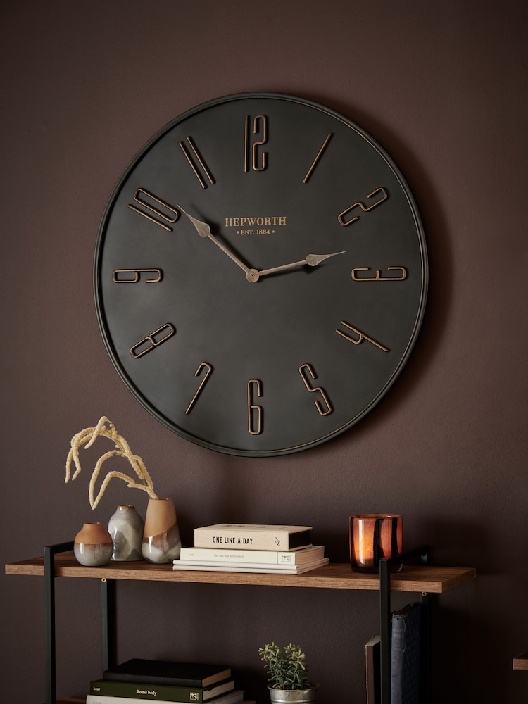 Bronze Stamford 60cm Metal Wall Clock - Image 1 of 5 Bronze Stamford 60cm Metal Wall Clock - Image 1 of 5