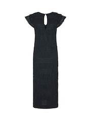 Mint Velvet Black Lace Ruffle Midi Dress - Image 4 of 4