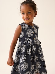 Black Floral Peplum Dress (3mths-8yrs) - Image 1 of 7