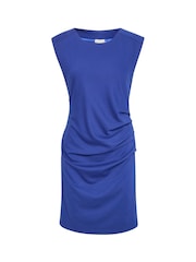 Kaffe India Sleeveless Ruched Fitted Dress - Image 4 of 5