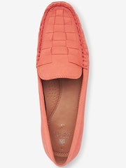 Coral Pink Regular/Wide Fit Forever Comfort® Leather Weave Driver Shoes - Image 5 of 6