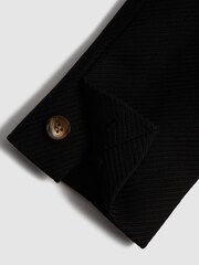 Reiss Black Laura Double Breasted Twill Blazer - Image 11 of 11