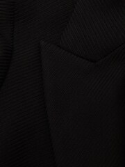 Reiss Black Laura Double Breasted Twill Blazer - Image 8 of 11