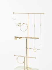 Oliver Bonas Gold Metal/Marble Wiggle Jewellery Stand - Image 1 of 4