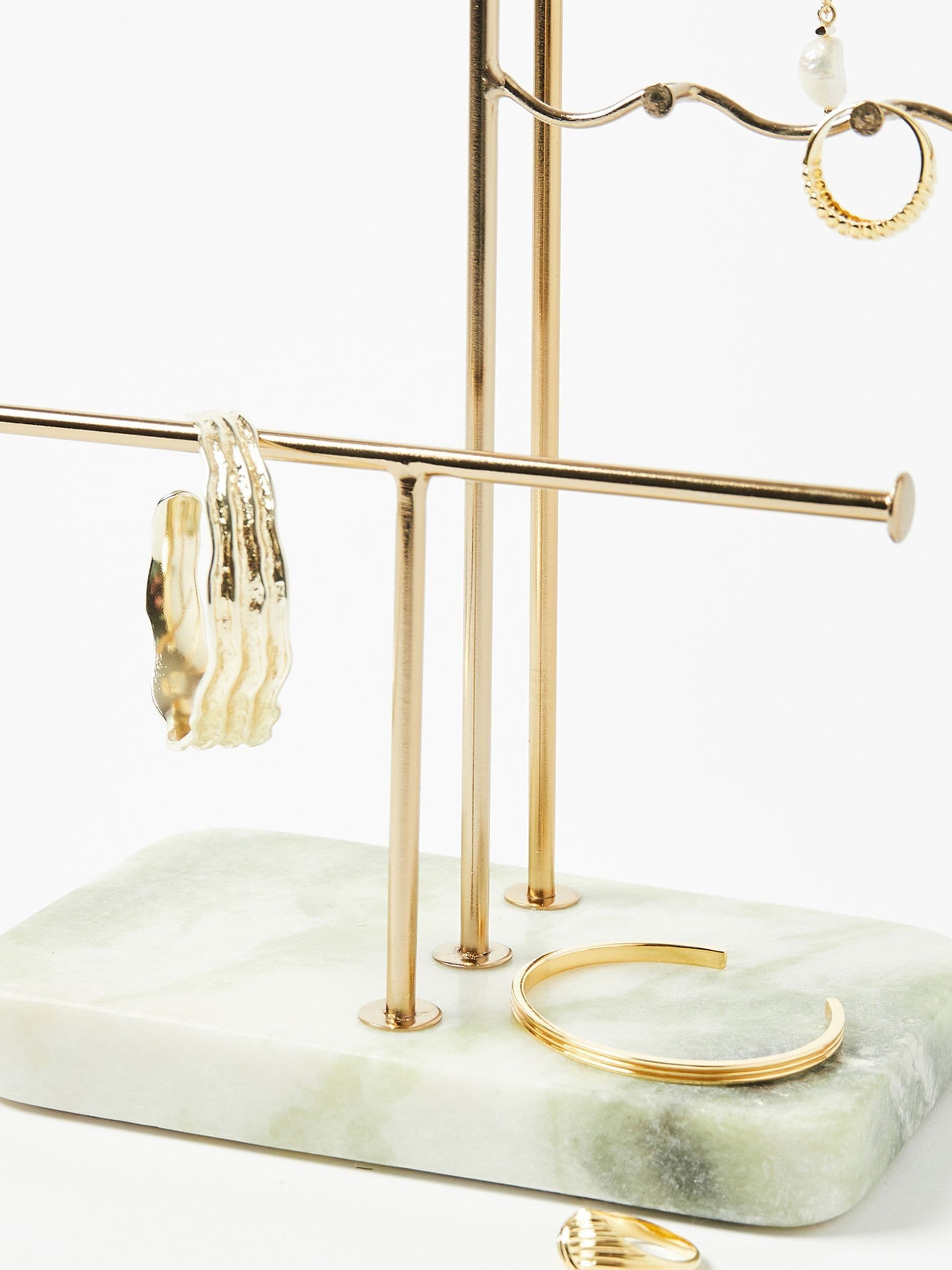 Buy Oliver Bonas Gold Metal Marble Wiggle Jewellery Stand from the Next UK online shop