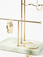 Oliver Bonas Gold Metal/Marble Wiggle Jewellery Stand - Image 2 of 4