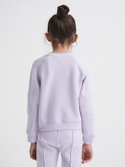 Reiss Lilac Bryony Junior Sequin Crew Neck Jumper - Image 5 of 7