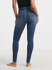 Simply Be Blue Skinny Pull On Jeggings - Image 2 of 4