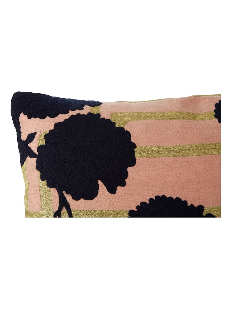 Fifty Five South Pink Embroidered Cushion - Image 4 of 4 Fifty Five South Pink Embroidered Cushion - Image 4 of 4