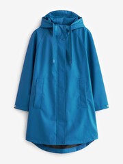 Cobalt Blue Rubber Showerproof Rain Jacket - Image 1 of 4