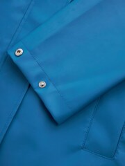Cobalt Blue Rubber Showerproof Rain Jacket - Image 2 of 4