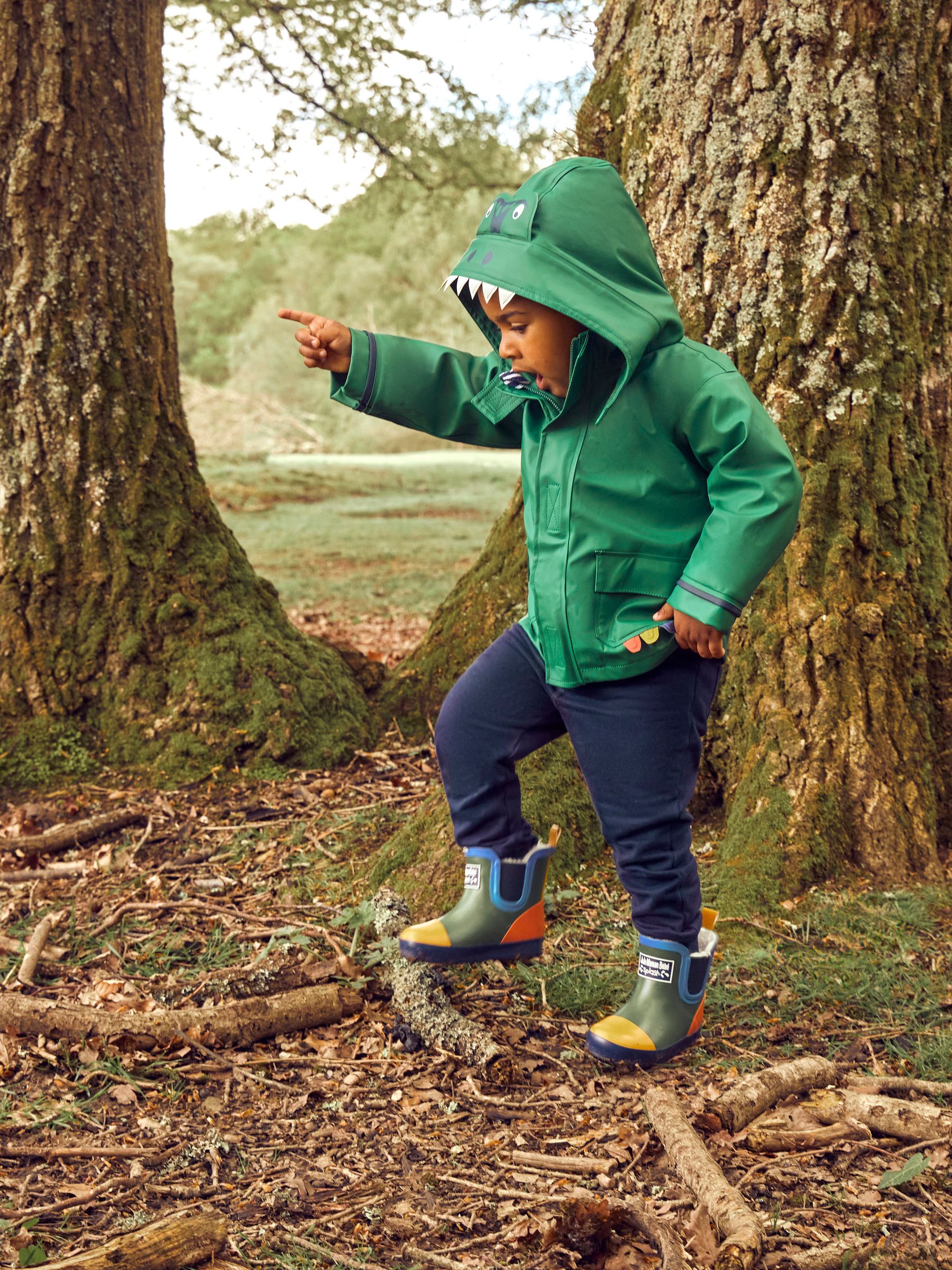 Buy JoJo Maman Bébé Green Boys' Dinosaur Waterproof Jacket Buy JoJo Maman Bébé Green Boys' Dinosaur Waterproof Jacket