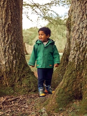 JoJo Maman Bébé Green Boys' Dinosaur Waterproof Jacket - Image 3 of 11