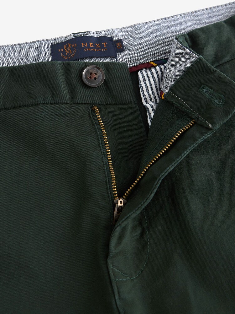 Green Straight Stretch Chinos Trousers - Image 5 of 6