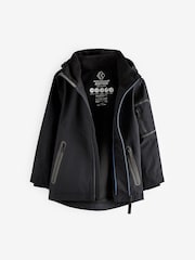 Black Waterproof Fleece Lined Coat (3-17yrs) - Image 2 of 4