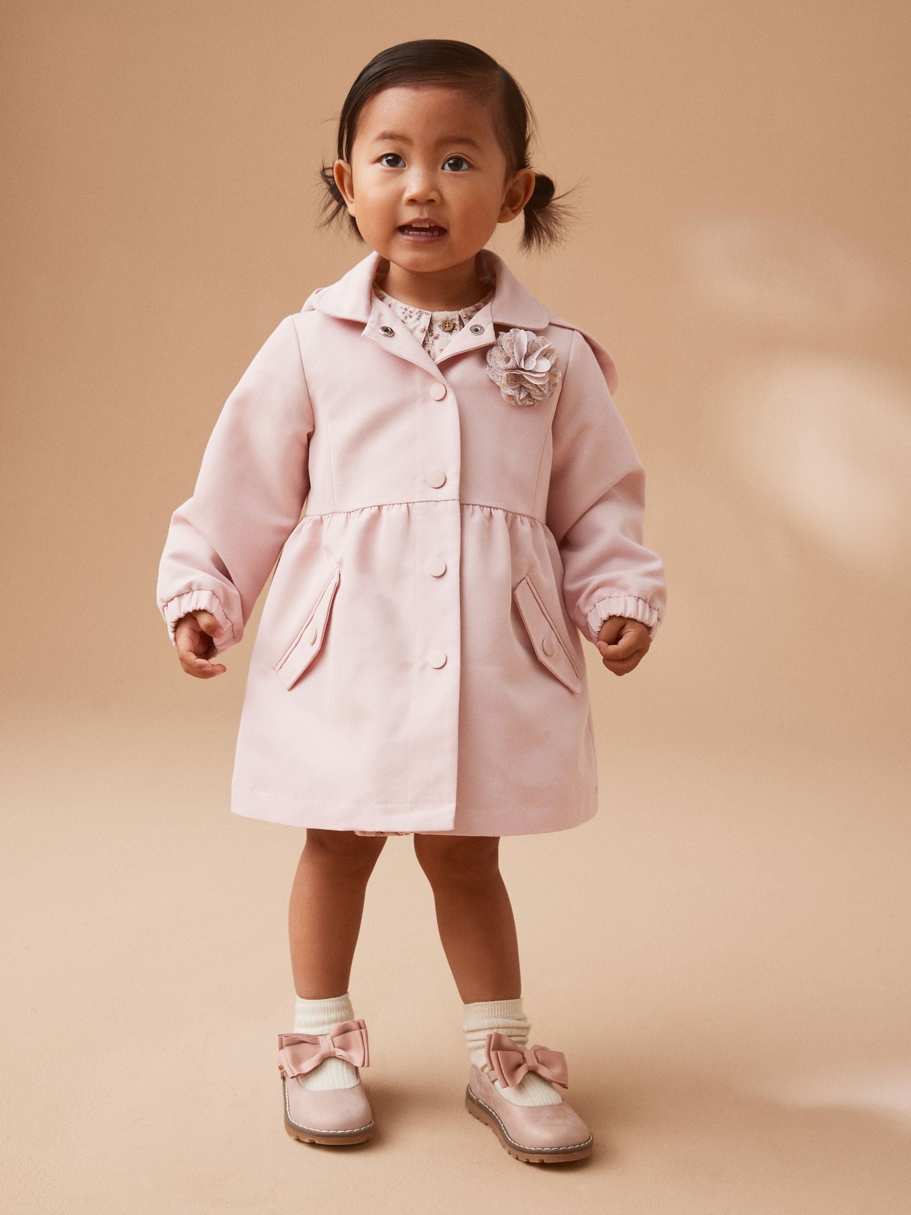Buy Pink Shower Resitant Corsage Trench Coat 3mths 7yrs from Next Austria