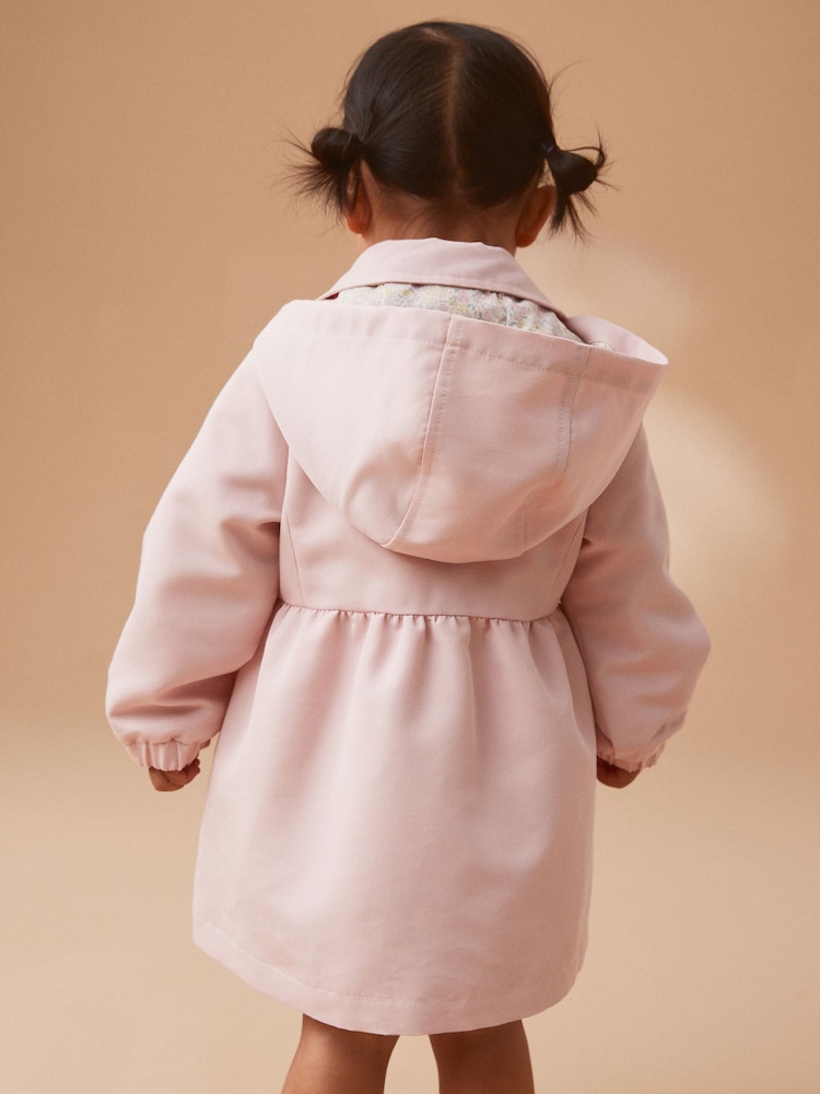 Pink - Wasserabweisender Corsagen-Trenchcoat (3 Monate–7 Jahre) - Bild 2 von 8