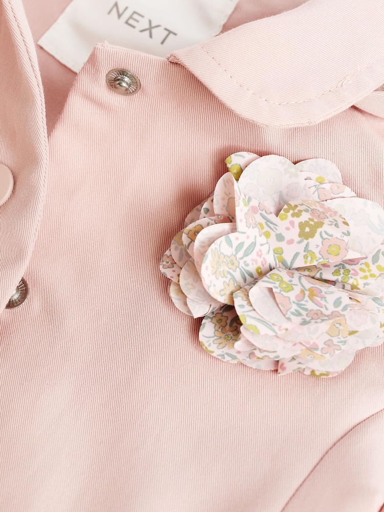 Pink - Wasserabweisender Corsagen-Trenchcoat (3 Monate–7 Jahre) - Bild 8 von 8