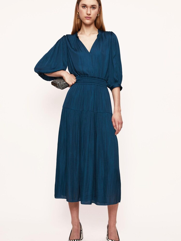 Jigsaw Blue Recycled Satin Midi Skirt - Image 2 of 2